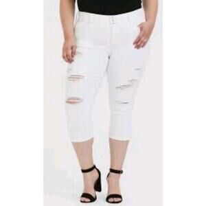 Torrid Jegging Crop Jeans Size 22 White NWT